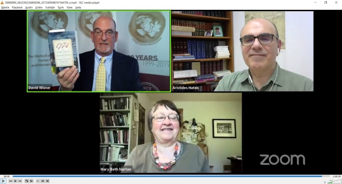 Mary Beth Norton, Aristides Hatzis, and David Wisner discuss 1776 and 1821